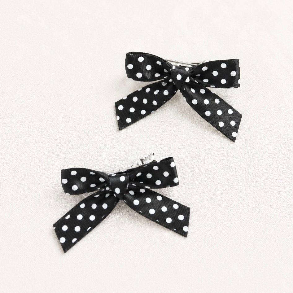 Polka dot strikjes - zwart