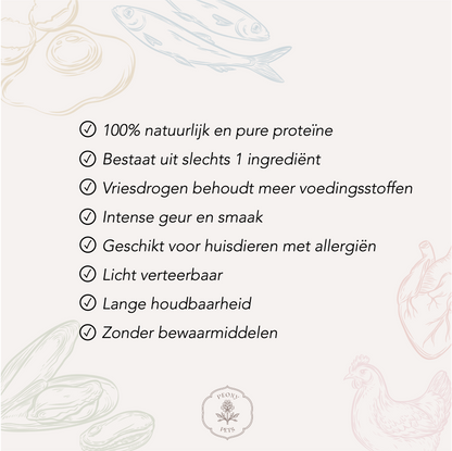 Gevriesdroogde snacks