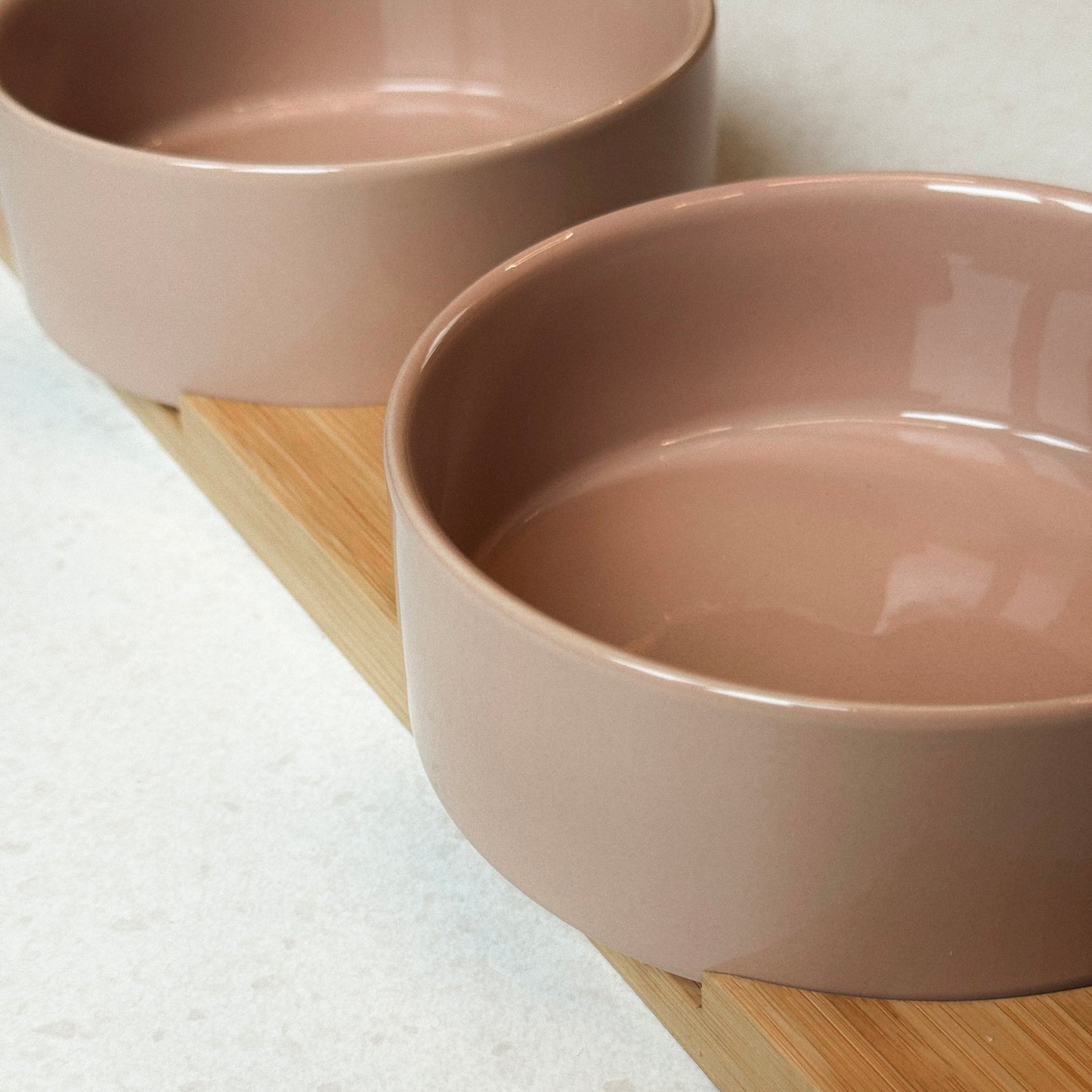 Dubbele keramische voerbak