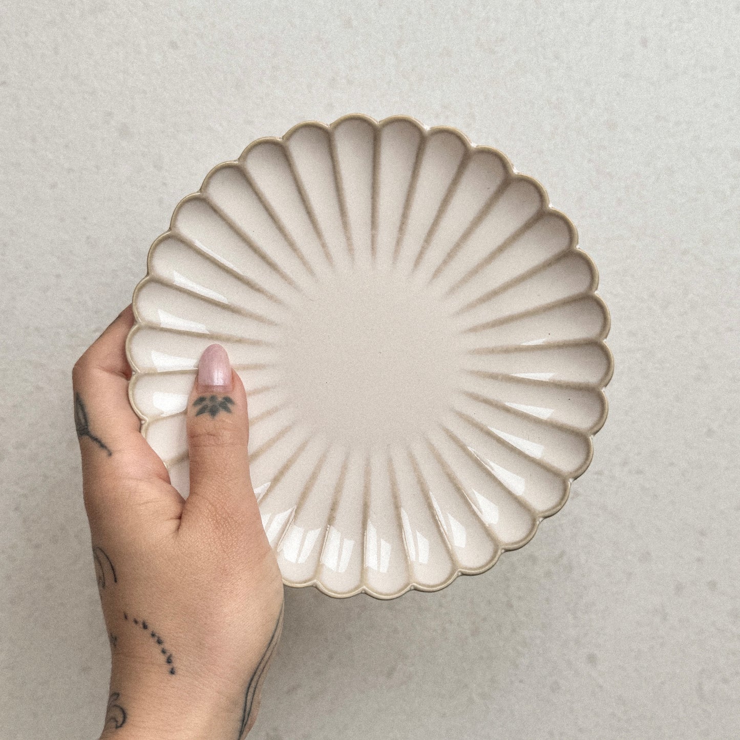 Bordje met bloemenrand