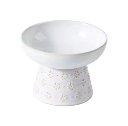 Verhoogde voerbak met bloemenmotief