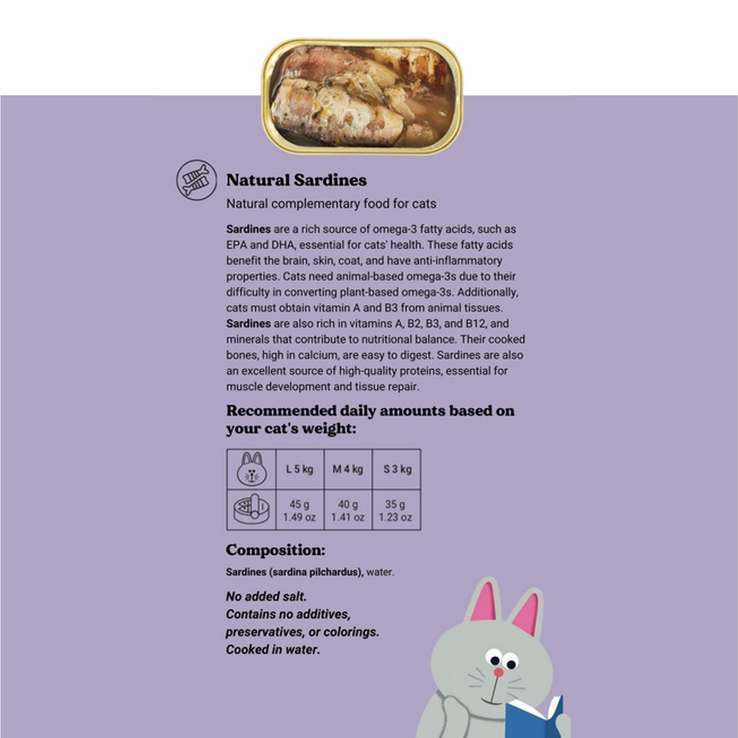 Sardines in blik voor katten