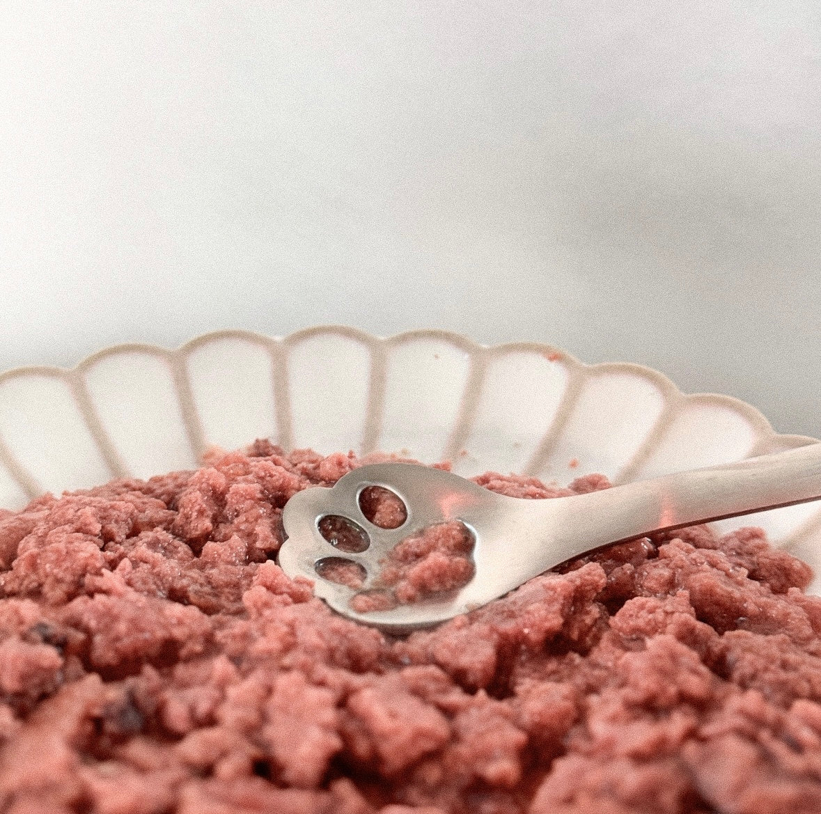 Lepel met pootafdruk