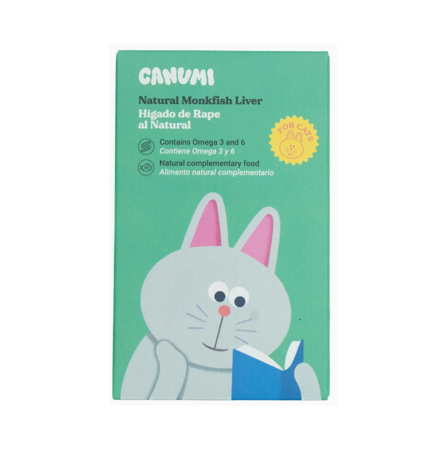 Zeeduivellever in blik voor katten