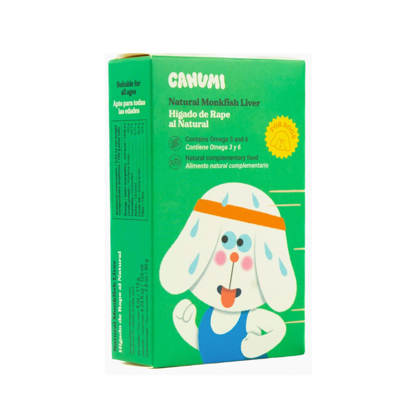 Zeeduivellever in blik voor honden