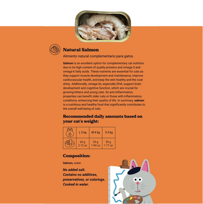 Zalm in blik voor katten