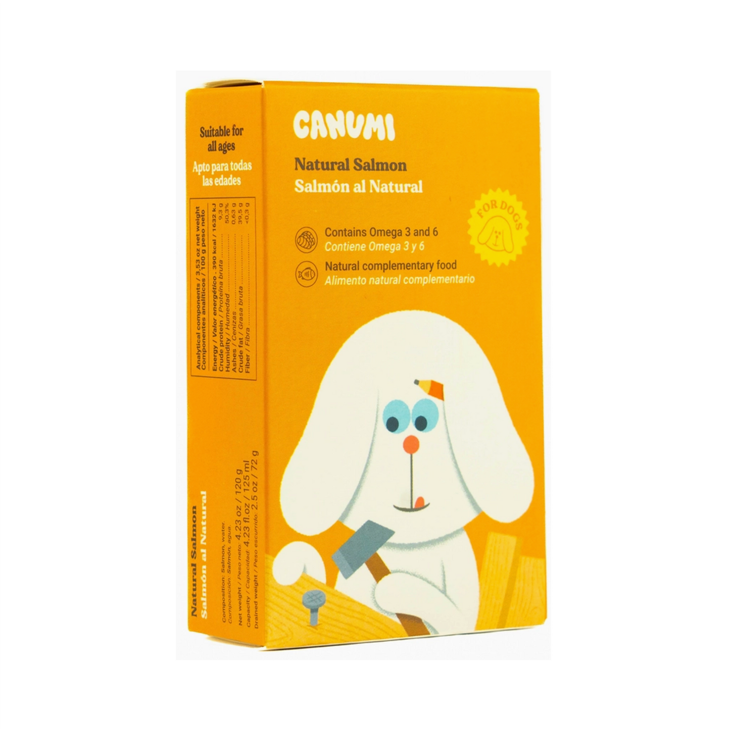 Zalm in blik voor honden