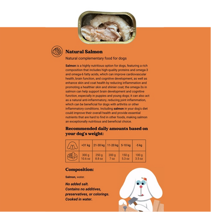 Zalm in blik voor honden